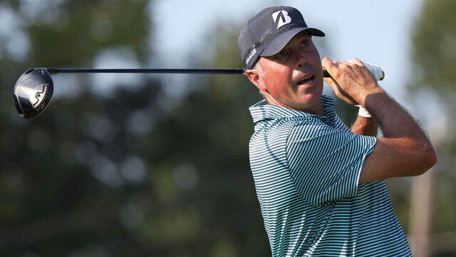 GREENSBORO, NORTH CAROLINA - AUGUST 11: Matt Kuchar of the United States 11 during the final round of the Wyndham Championship at Sedgefield Country Club on August 11, 2024 in Greensboro, North Carolina.