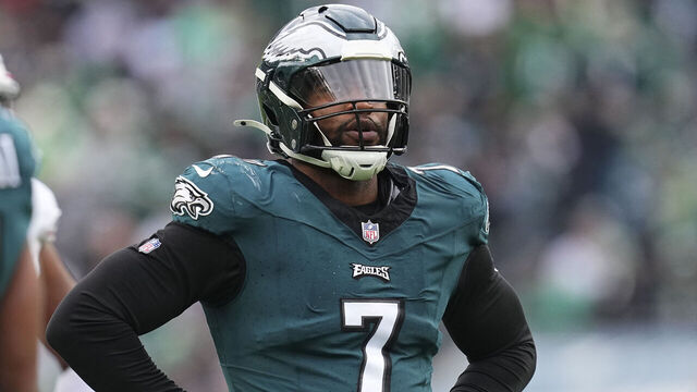 PHILADELPHIA, PENNSYLVANIA - DECEMBER 31: Haason Reddick #7 of the Philadelphia Eagles looks on against the Arizona Cardinals at Lincoln Financial Field on December 31, 2023 in Philadelphia, Pennsylvania.