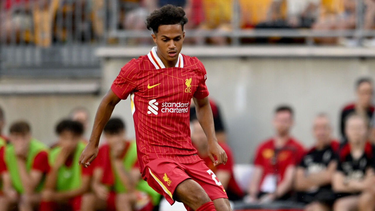 PITTSBURGH, PENNSYLVANIA - JULY 26: (THE SUN OUT, THE SUN ON SUNDAY OUT) Fabio Carvalho of Liverpool during the pre-season friendly match between Liverpool FC and Real Betis at Acrisure Stadium on July 26, 2024 in Pittsburgh, Pennsylvania.