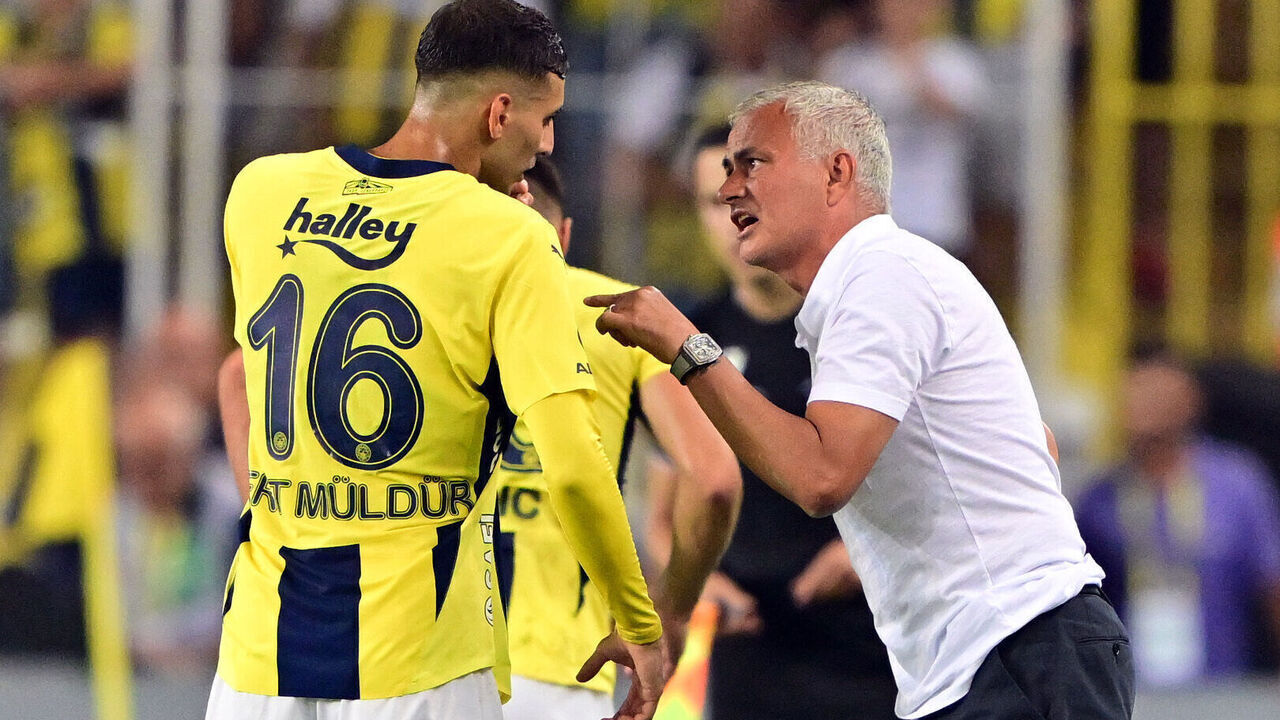 ISTANBUL, TURKIYE - AUGUST 13: Head coach of Fenerbahce Jose Mourinho during the UEFA Champions League 3rd qualifying second-leg football match between Fenerbahce and Lille at Ulker Stadium in Istanbul, Turkiye on August 13, 2024.