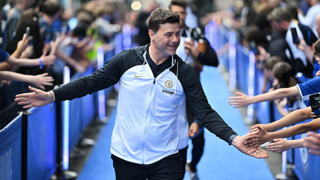 LONDON, ENGLAND - MAY 19: Mauricio Pochettino, Manager of Chelsea, arrives at the stadium prior to the Premier League match between Chelsea FC and AFC Bournemouth at Stamford Bridge on May 19, 2024 in London, England.
