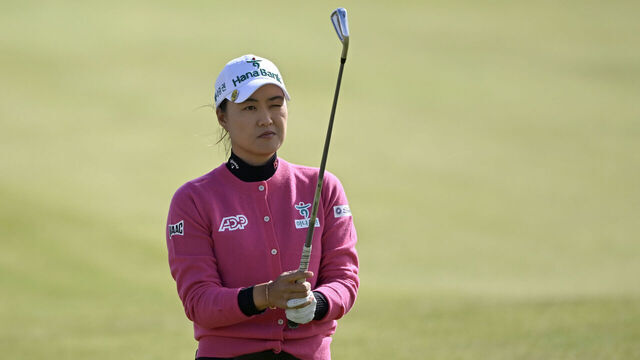 TROON, SCOTLAND - AUGUST 15: Minjee Lee of Australia plays her second shot on the first hole during the first round of the ISPS HANDA Women's Scottish Open at Dundonald Links Golf Course on August 15, 2024 in Troon, Scotland.