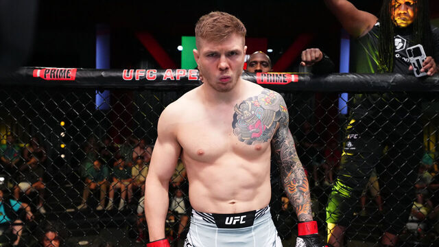 LAS VEGAS, NEVADA - JUNE 17: Marvin Vettori of Italy prepares to fight Jared Cannonier in a middleweight fight during the UFC Fight Night event at UFC APEX on June 17, 2023 in Las Vegas, Nevada.