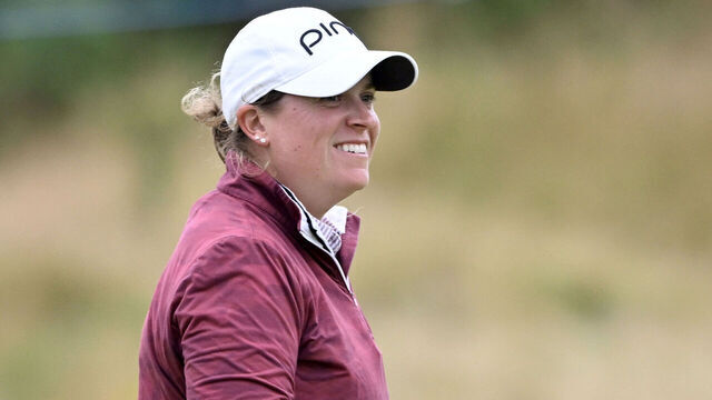 TROON, SCOTLAND - AUGUST 17: Lauren Coughlin of United States looks on during the third round of the ISPS HANDA Women's Scottish Open at Dundonald Links Golf Course on August 17, 2024 in Troon, Scotland.