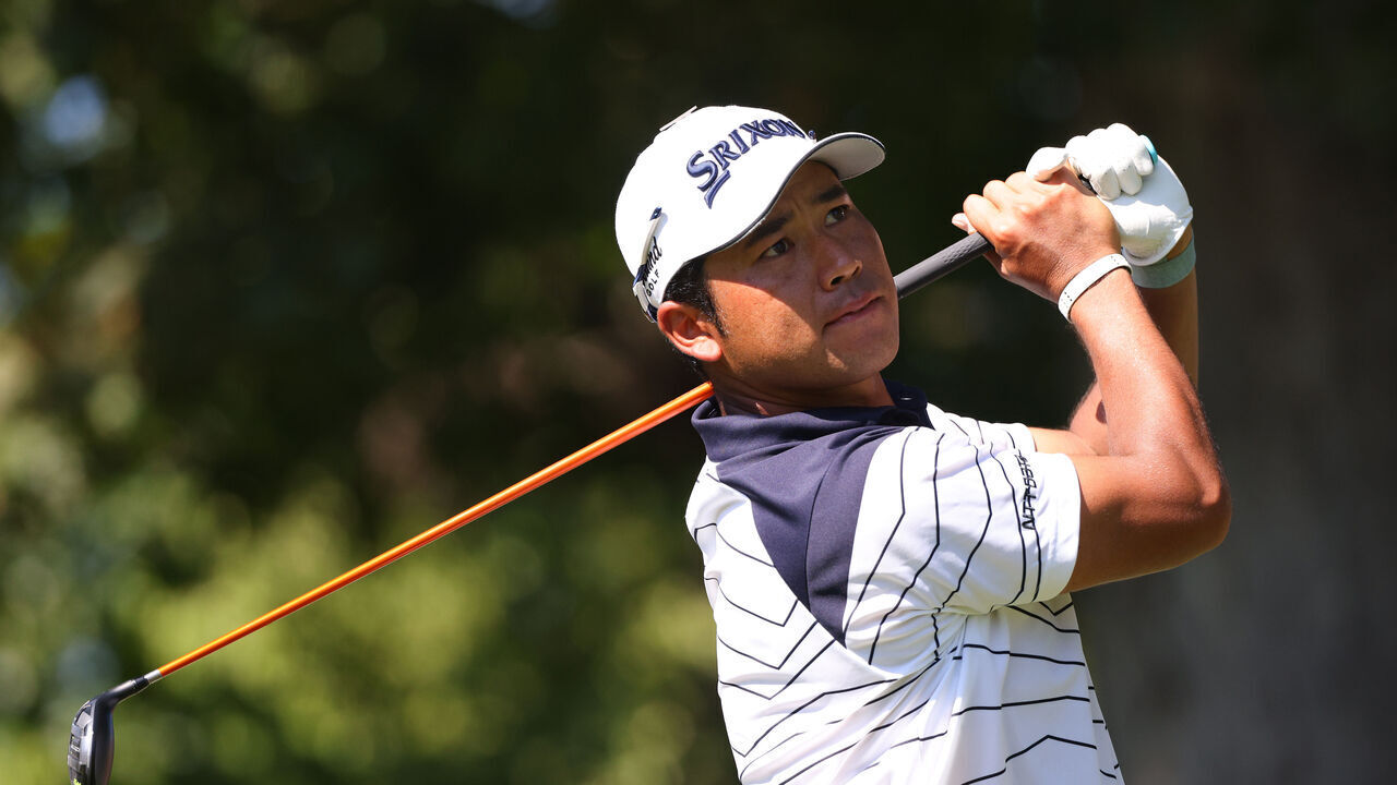 MEMPHIS, TENNESSEE - AUGUST 17: Hideki Matsuyama of Japan plays his shot from the 15th tee during the third round of the FedEx St. Jude Championship at TPC Southwind on August 17, 2024 in Memphis, Tennessee.