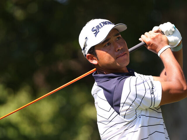 MEMPHIS, TENNESSEE - AUGUST 17: Hideki Matsuyama of Japan plays his shot from the 15th tee during the third round of the FedEx St. Jude Championship at TPC Southwind on August 17, 2024 in Memphis, Tennessee.