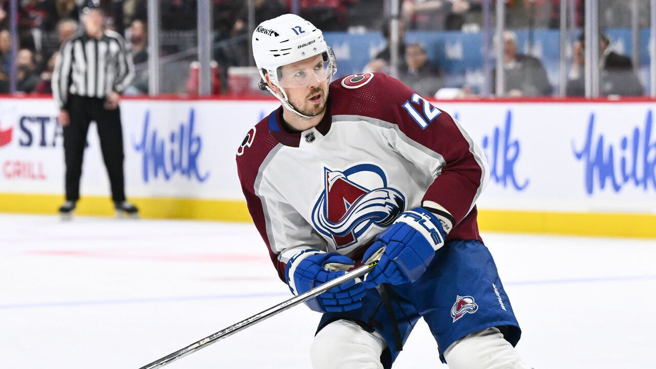 OTTAWA, CANADA - JANUARY 16: Ryan Johansen #12 of the Colorado Avalanche skates during the third period against the Ottawa Senators at Canadian Tire Centre on January 16, 2024 in Ottawa, Ontario, Canada. The Colorado Avalanche defeated the Ottawa Senators 7-4.