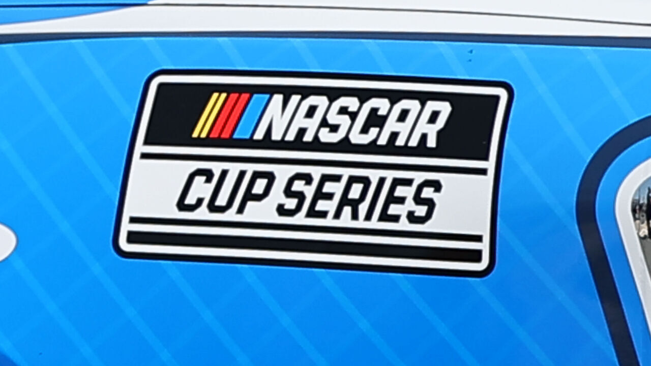 DOVER, DE - APRIL 28: A general view of the NASCAR Cup Series logo prior to the Nascar Cup Series Wurth 400 on April 28, 2024 at Dover International Speedway in Dover Delaware.