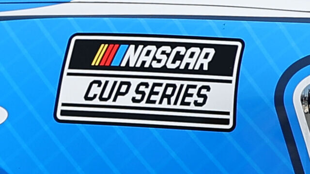 DOVER, DE - APRIL 28: A general view of the NASCAR Cup Series logo prior to the Nascar Cup Series Wurth 400 on April 28, 2024 at Dover International Speedway in Dover Delaware.