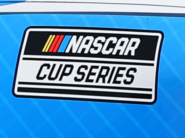 DOVER, DE - APRIL 28: A general view of the NASCAR Cup Series logo prior to the Nascar Cup Series Wurth 400 on April 28, 2024 at Dover International Speedway in Dover Delaware.