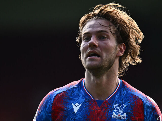 LONDON, ENGLAND - AUGUST 11: Joachim Andersen of Crystal Palace during Pre-Season Friendly match between Crystal Palace and FC Nantes at Selhurst Park on August 11, 2024 in London, England.