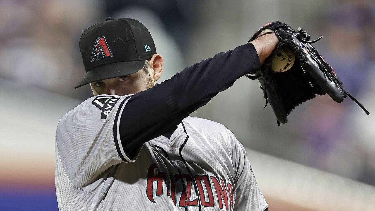 NEW YORK, NY - MAY 31: Jordan Montgomery #52 of the Arizona Diamondbacks reacts during the fourth inning against the New York Mets at Citi Field on May 31, 2024 in New York City.