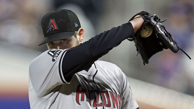 NEW YORK, NY - MAY 31: Jordan Montgomery #52 of the Arizona Diamondbacks reacts during the fourth inning against the New York Mets at Citi Field on May 31, 2024 in New York City.