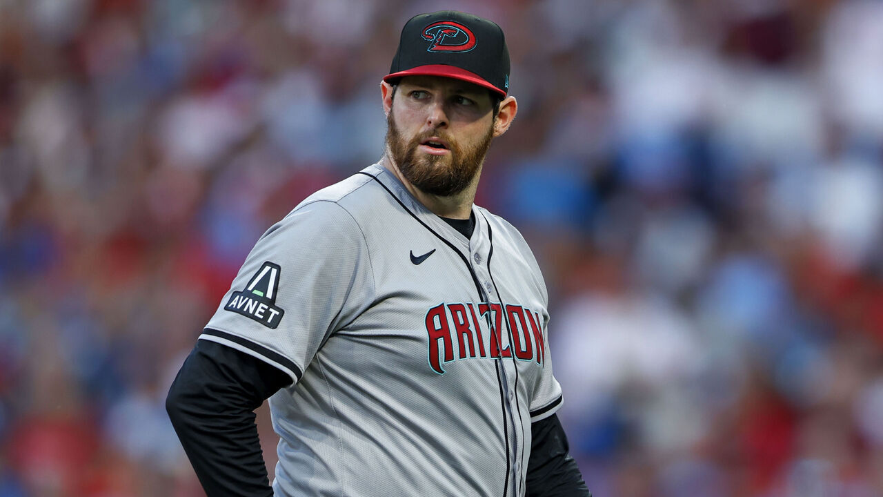 PHILADELPHIA, PENNSYLVANIA - JUNE 21: Jordan Montgomery #52 of the Arizona Diamondbacks in action against the Philadelphia Phillies during a game at Citizens Bank Park on June 21, 2024 in Philadelphia, Pennsylvania.