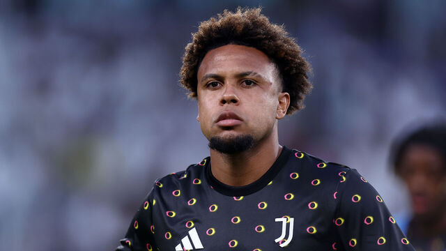Turin, Italy - August 19: Weston Mckennie of Juventus Fc during warm up before the Serie A match between Juventus and Como at Allianz Stadium on August 19, 2024 in Turin, Italy.