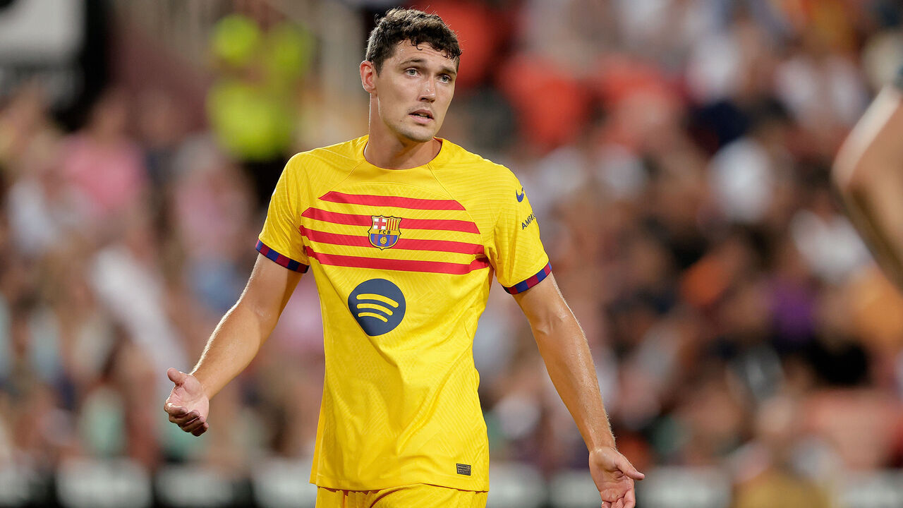 VALENCIA, SPAIN - AUGUST 17: Andreas Christensen of FC Barcelona during the LaLiga EA Sports match between Valencia v FC Barcelona at the Estadio de Mestalla on August 17, 2024 in Valencia Spain