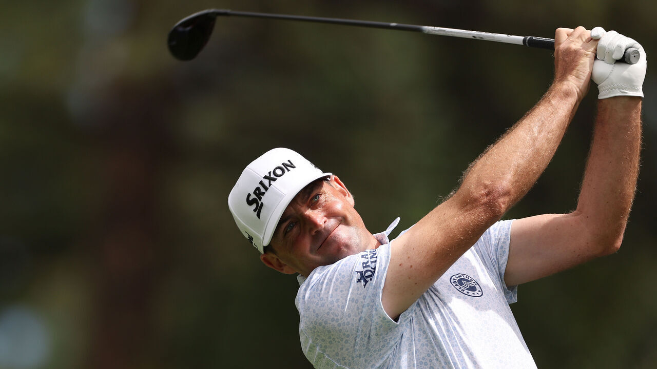 CASTLE ROCK, COLORADO - AUGUST 24: Keegan Bradley of the United States plays his shot from the second tee during the third round of the BMW Championship at Castle Pines Golf Club on August 24, 2024 in Castle Rock, Colorado.
