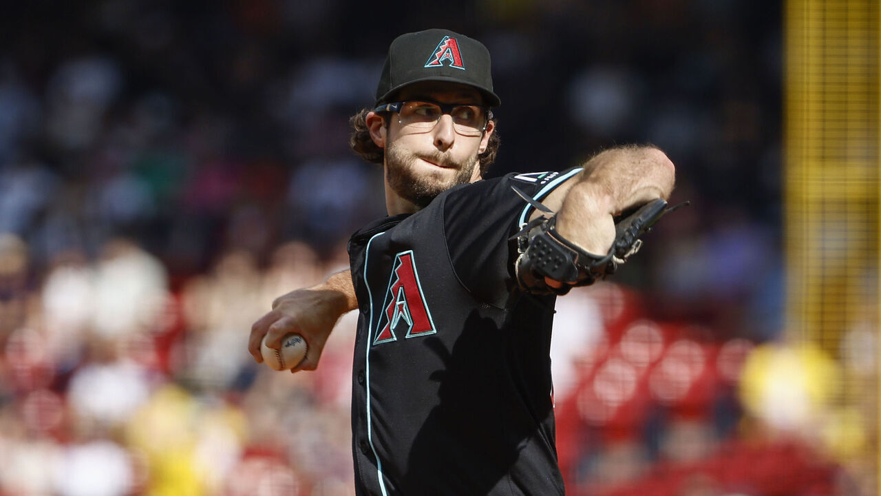 BOSTON, MA - AUGUST 24: Zac Gallen #23 of the Arizona Diamondbacks pitches against the Boston Red Sox during the first inning at Fenway Park on August 24, 2024 in Boston, Massachusetts.