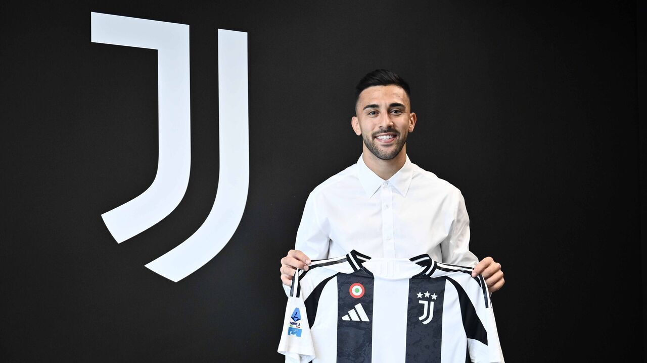 TURIN, ITALY - AUGUST 25: New Juventus signing Nico Gonzalez poses on August 25, 2024 in Turin, Italy.