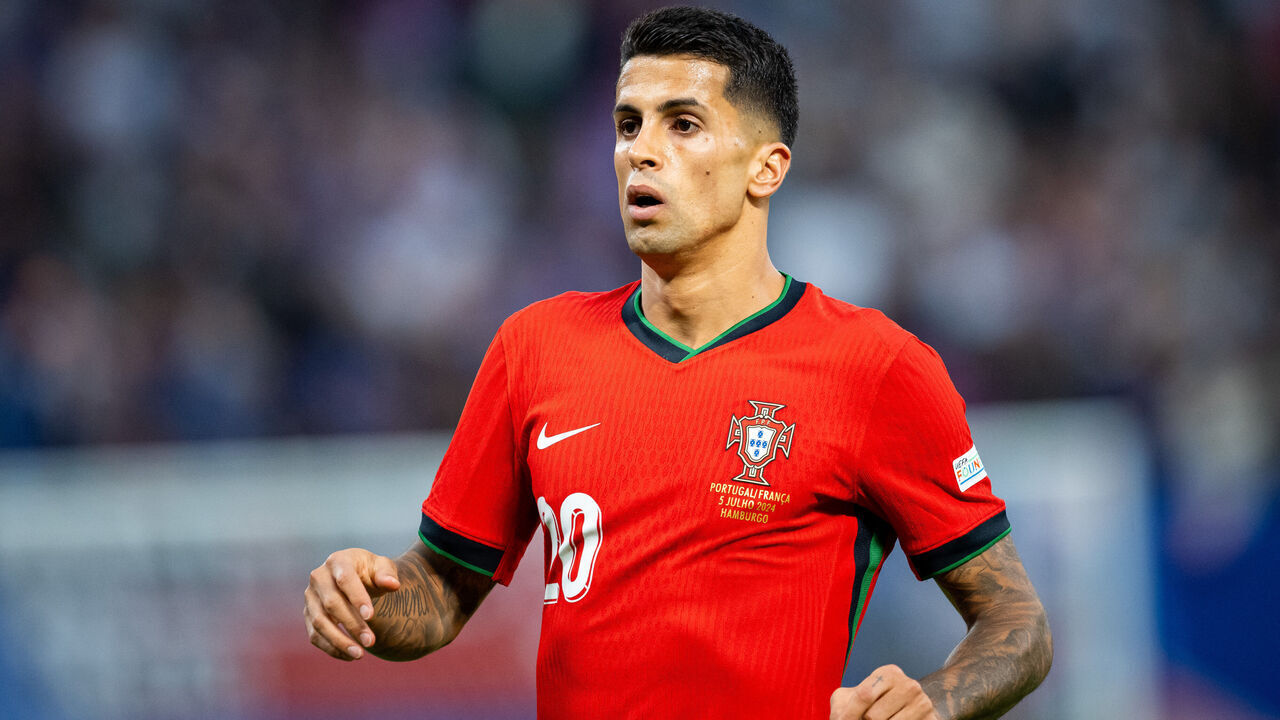 HAMBURG, GERMANY - JULY 5: Joao Cancelo of Portugal looks on during the UEFA EURO 2024 quarter-final match between Portugal and France at Volksparkstadion on July 5, 2024 in Hamburg, Germany.