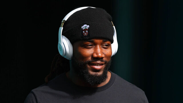 MIAMI GARDENS, FLORIDA - DECEMBER 17: Dalvin Cook #33 of the New York Jets looks on prior to a game against the Miami Dolphins at Hard Rock Stadium on December 17, 2023 in Miami Gardens, Florida.