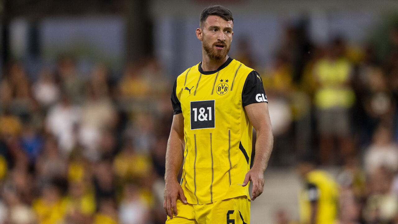 ALTACH, AUSTRIA - AUGUST 6: Salih Oezcan of Borussia Dortmund during the pre-season friendly match between Borussia Dortmund and Villarreal CF at Golf Club Bad Ragaz on August 6, 2024 in Altach, Austria.