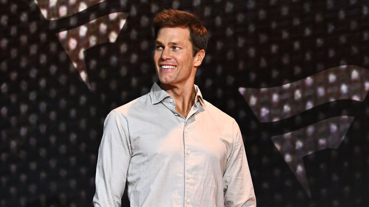 NEW YORK, NEW YORK - AUGUST 16: Tom Brady appears onstage at the Fanatics Fest NYC 2024 at Jacob Javits Center on August 16, 2024 in New York City.