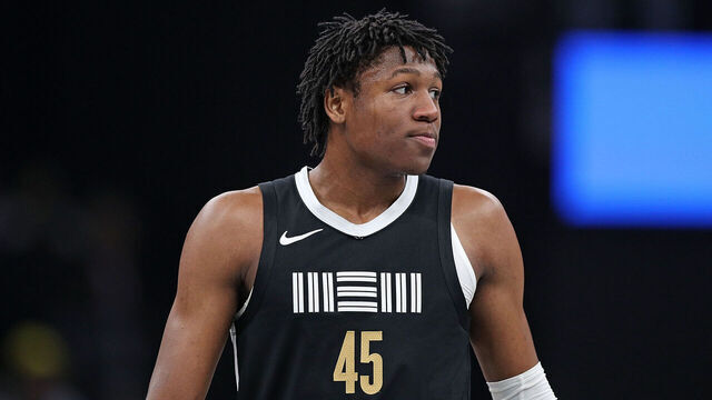 MEMPHIS, TENNESSEE - APRIL 12: GG Jackson #45 of the Memphis Grizzlies during the game against the Los Angeles Lakers at FedExForum on April 12, 2024 in Memphis, Tennessee.