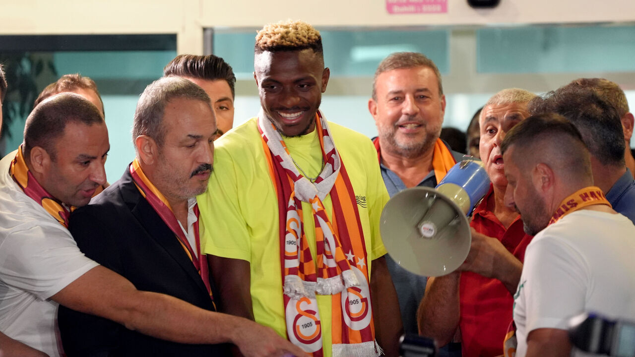 ISTANBUL, TURKIYE - SEPTEMBER 3: 25 year old Nigerian defender Victor Osimhen, whom Galatasaray plans to recruit, arrives in Istanbul, Turkiye on Tuesday, September 3, 2024.