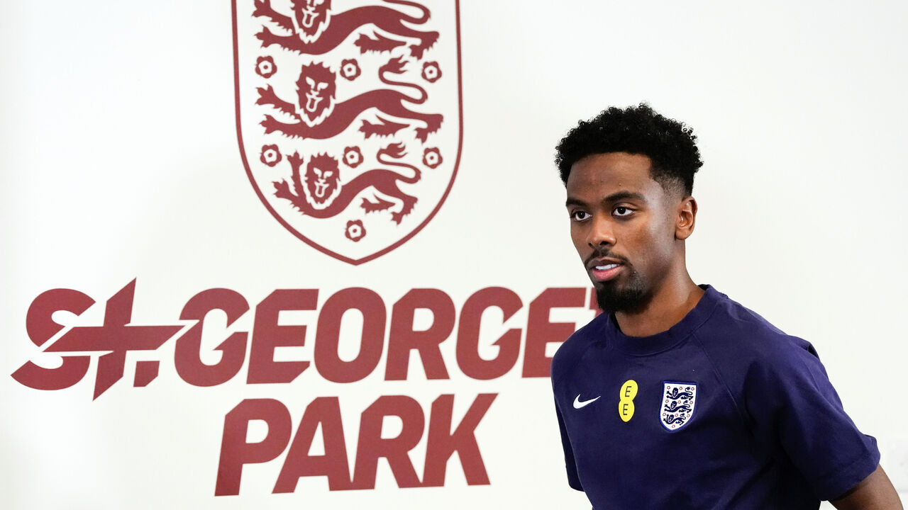 England's Angel Gomes ahead of a press conference at St George's Park, Burton upon Trent. Picture date: Wednesday September 4, 2024.