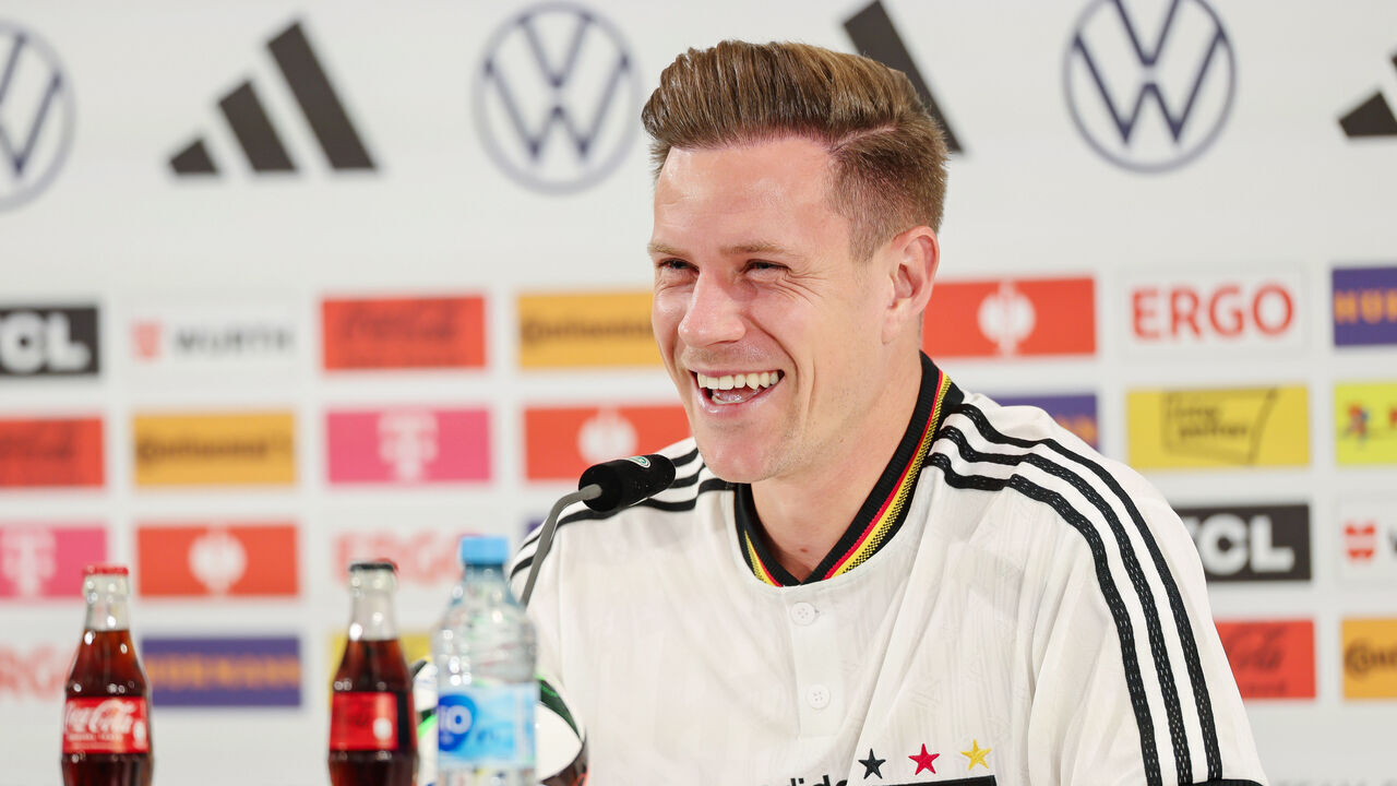 05 September 2024, Bavaria, Herzogenaurach: Soccer: National team, Nations League, ahead of the games against Hungary and the Netherlands. National goalkeeper Marc-André ter Stegen speaks at the press conference. Photo: Daniel Löb/dpa