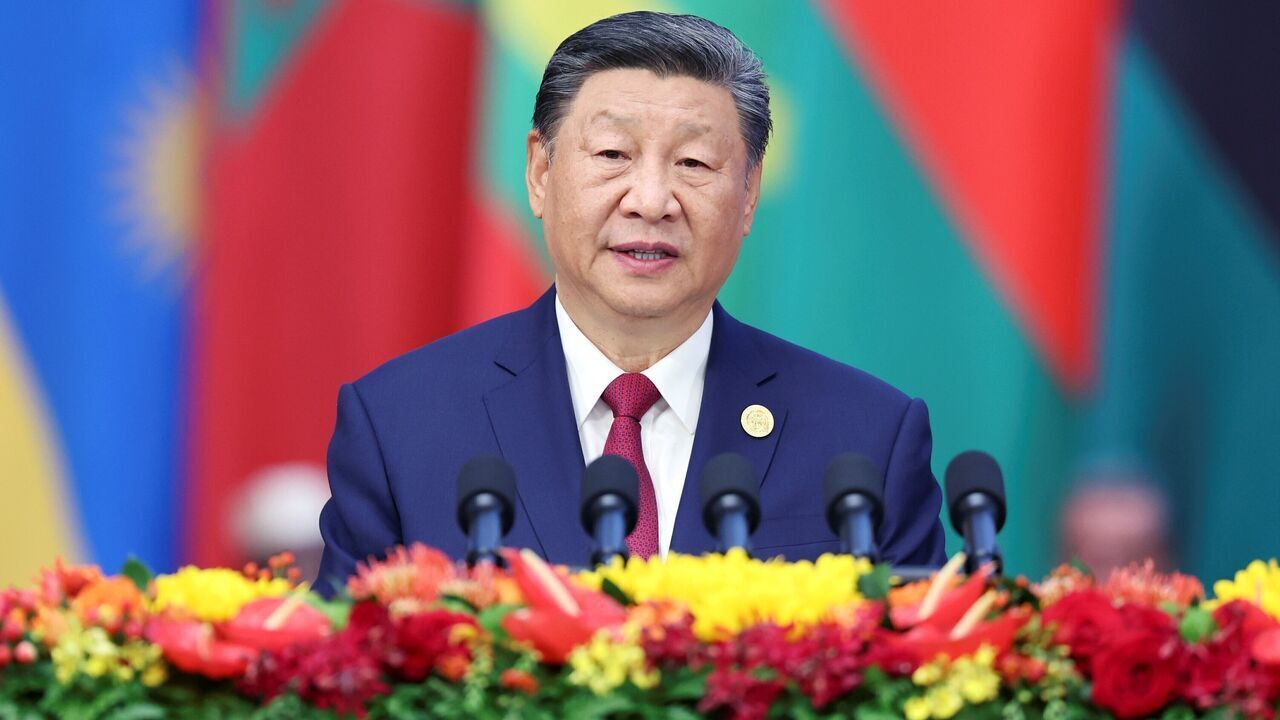 Chinese President Xi Jinping delivers a keynote speech titled "Joining Hands to Advance Modernization and Build a Community with a Shared Future" while attending the opening ceremony of the 2024 Summit of the Forum on China-Africa Cooperation FOCAC at the Great Hall of the People in Beijing, capital of China, Sept. 5, 2024.