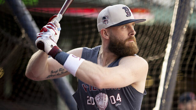 BOSTON, MA - AUGUST 12: Trevor Story #10 of the Boston Red Sox takes batting practice before a game against the Texas Rangers on August 12, 2024 at Fenway Park in Boston, Massachusetts.