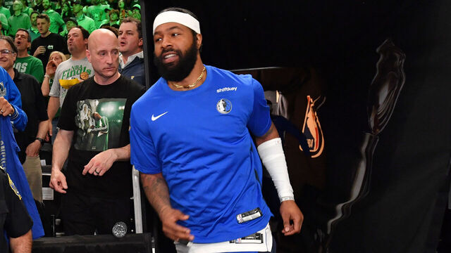 BOSTON, MA - JUNE 17: Markieff Morris #88 of the Dallas Mavericks looks on before the game against the Boston Celtics during Game 5 of the 2024 NBA Finals on June 17, 2024 at the TD Garden in Boston, Massachusetts. Mandatory Copyright Notice: Copyright 2024 NBAE