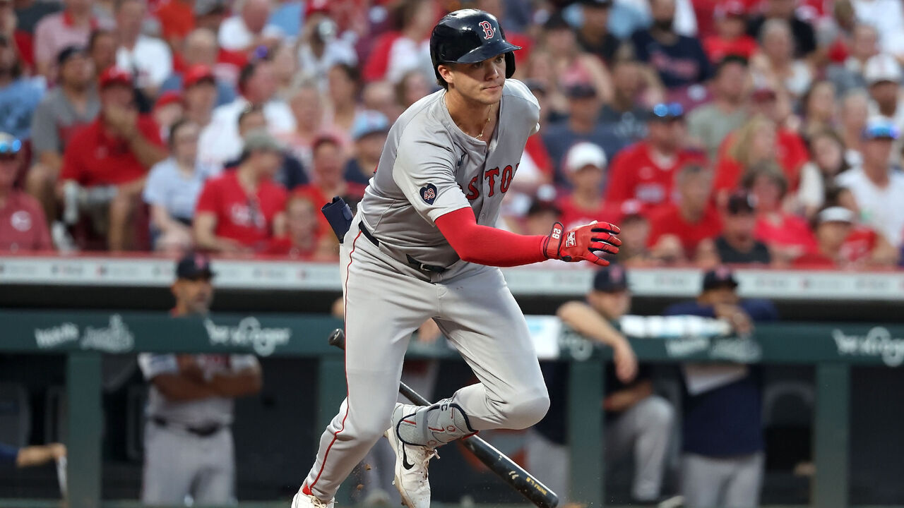 CINCINNATI, OHIO - JUNE 21: Bobby Dalbec #29 of the Boston Red Sox bats during the game against the Cincinnati Reds at Great American Ball Park on June 21, 2024 in Cincinnati, Ohio. Cincinnati defeated Boston 5-2.