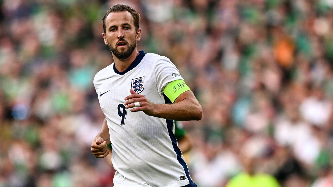 Dublin , Ireland - 7 September 2024; Harry Kane of England during the UEFA Nations League B Group 2 match between Republic of Ireland and England at Aviva Stadium in Dublin.