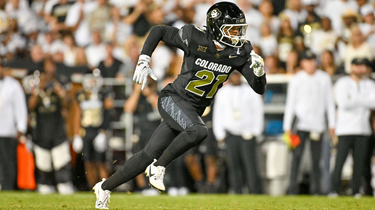 BOULDER, CO - AUGUST 29: Colorado safety Shilo Sanders (21) in action during the college football game between the North Dakota State Bison and the Colorado Buffaloes on August 29, 2024 at Folsom Field in Boulder, CO.