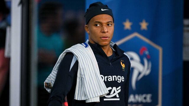 Lyon , France - September 9: Kylian Mbappé of France gestures during the UEFA Nations League 2024/2025 League A - Group 2 match between France and Belgium at Groupama-Stadion on September 9, 2024 in Lyon , France.