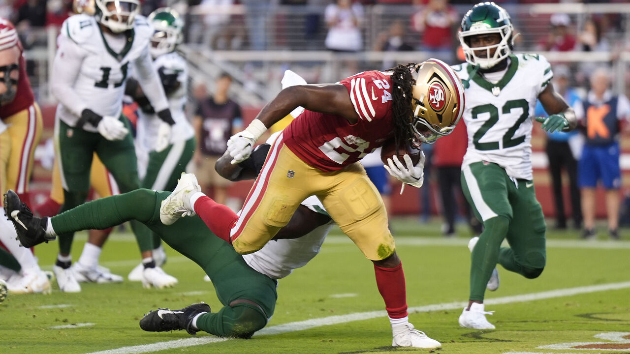 Jordan Mason, destaque do San Francisco 49ers (Foto: Thearon W. Henderson / Getty Images Sport / Getty)