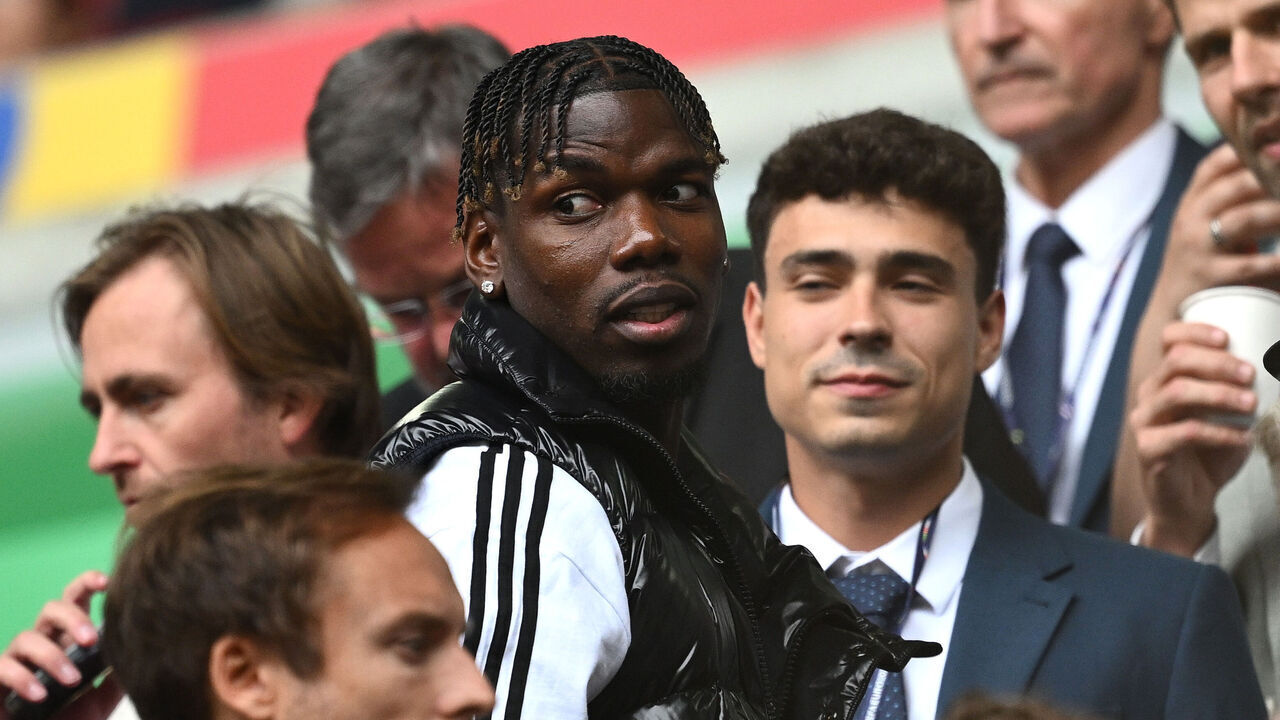 DUSSELDORF, GERMANY - JULY 01: Paul Pogba during the UEFA EURO 2024 round of 16 match between France and Belgium at Düsseldorf Arena on July 01, 2024 in Dusseldorf, Germany.