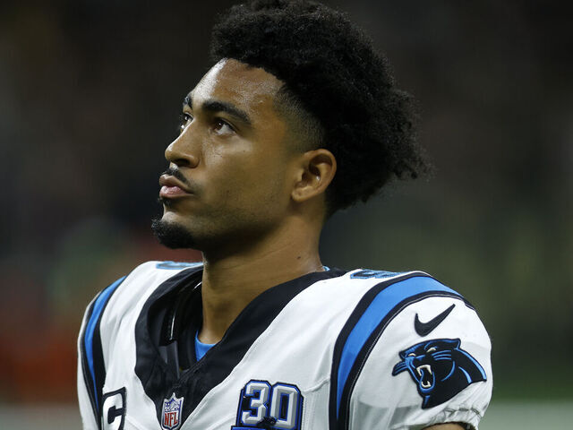 NEW ORLEANS, LOUISIANA - SEPTEMBER 08: Bryce Young #9 of the Carolina Panthers looks on during the game against the New Orleans Saints at Caesars Superdome on September 08, 2024 in New Orleans, Louisiana.