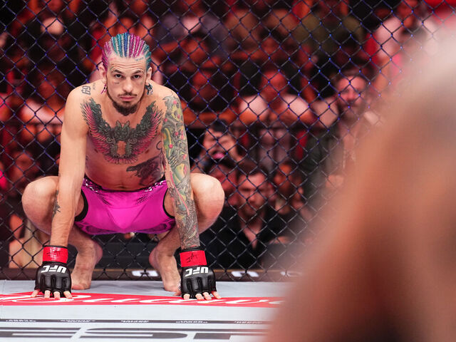 MIAMI, FLORIDA - MARCH 09: Sean O'Malley prepares to face Marlon Vera of Ecuador in the UFC bantamweight championship fight during the UFC 299 event at Kaseya Center on March 09, 2024 in Miami, Florida.