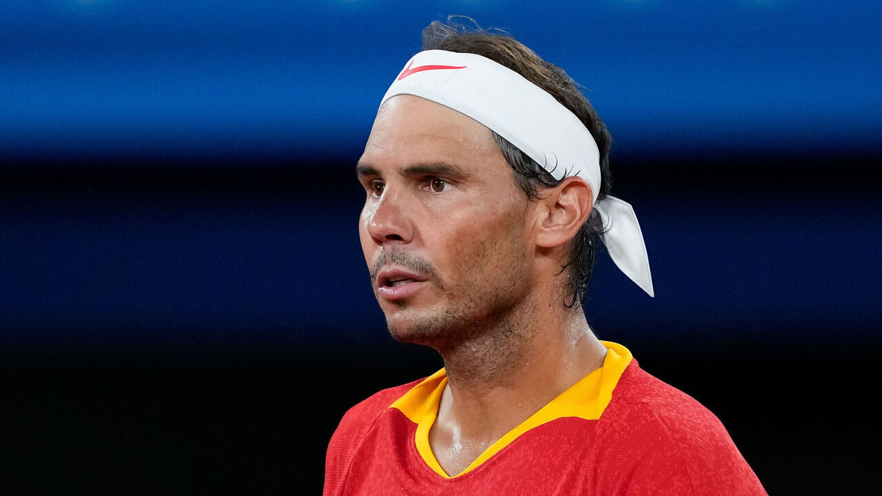 PARIS, FRANCE - JULY 31:Rafael Nadal of Spain during the Tennis Men's Double Quarterfinal on day five of the Olympic Games Paris 2024 at Roland Garros on July 31, 2024 in Paris, France.