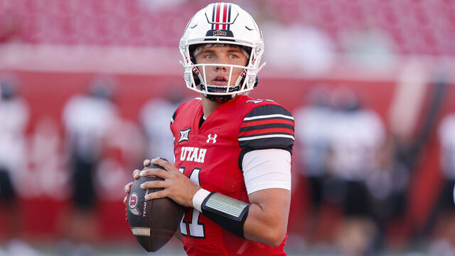 SALT LAKE CITY, UT - AUGUST 29: Isaac Wilson #11 of the Utah Utes warms up before the start of their game against the Southern Utah Thunderbirds at Rice Eccles Stadium on August 29, 2024 in Salt Lake City, Utah.