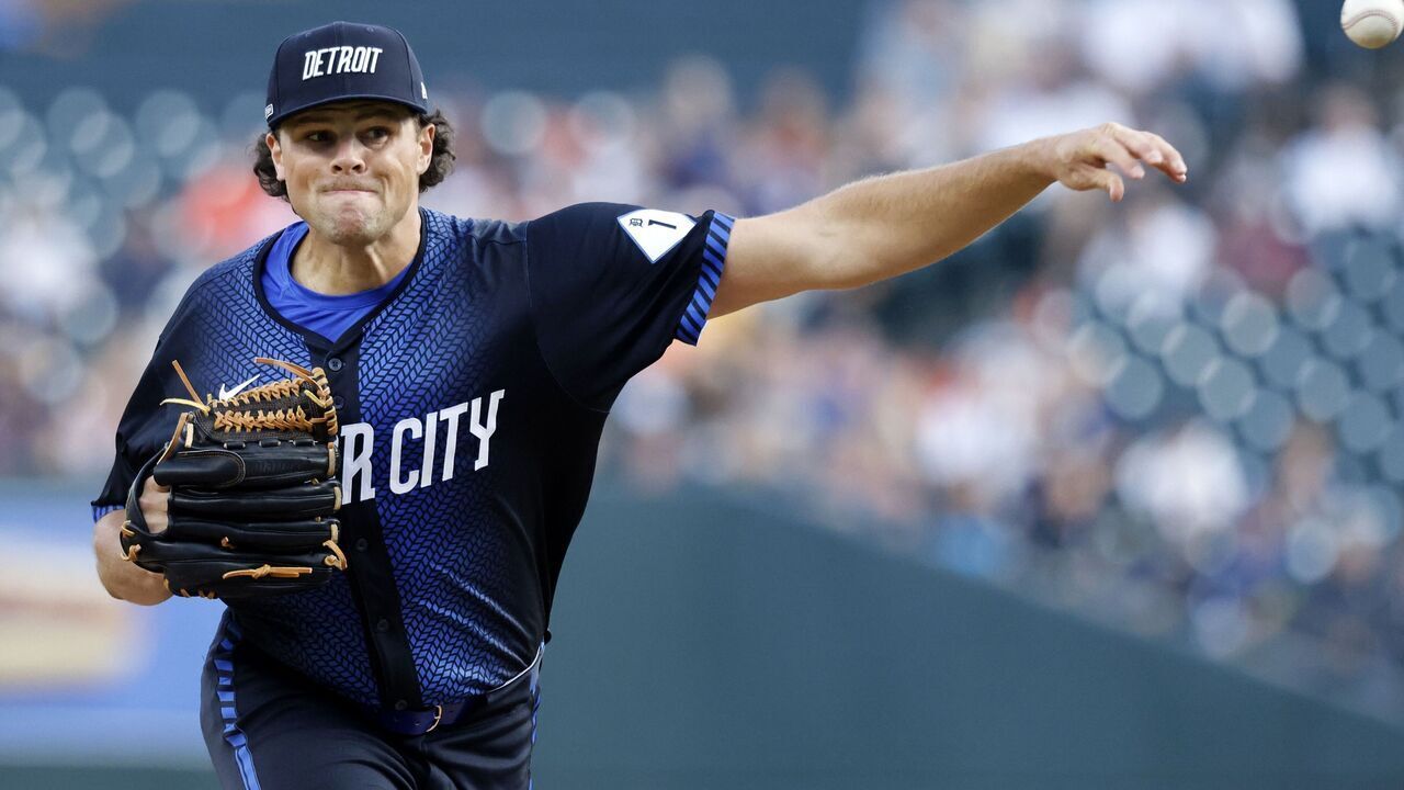 DETROIT, MI - SEPTEMBER 13: Brant Hurter #48 of the Detroit Tigers pitches against the Baltimore Orioles during the second inning at Comerica Park on September 13, 2024 in Detroit, Michigan.