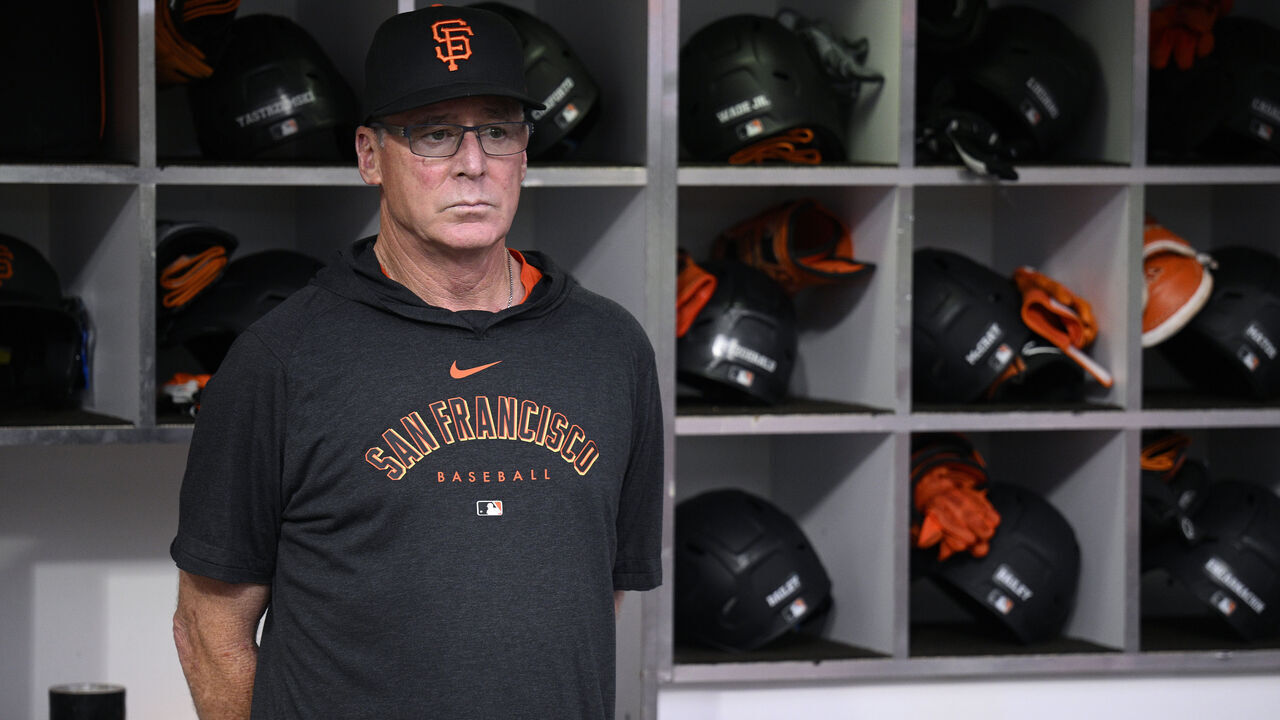 SAN DIEGO, CALIFORNIA - SEPTEMBER 06: Bob Melvin #6 of the San Francisco Giants looks on before the game against the San Diego Padres at Petco Park on September 06, 2024 in San Diego, California.