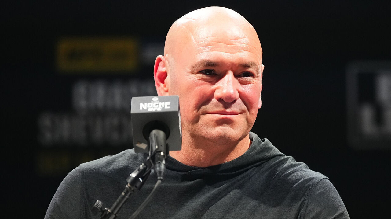 LAS VEGAS, NEVADA - SEPTEMBER 12: UFC CEO Dana White is seen on stage during the UFC 306 at Riyadh Season Noche UFC press conference at Sphere on September 12, 2024 in Las Vegas, Nevada.