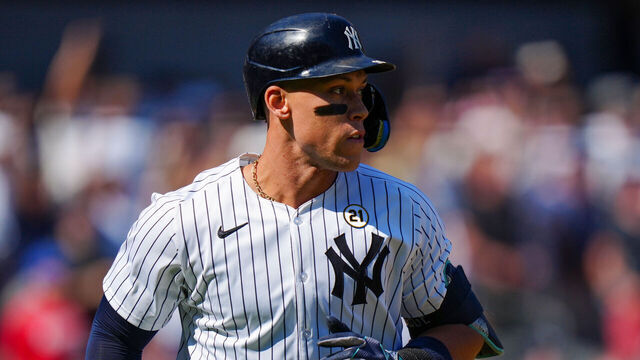 NEW YORK, NY - SEPTEMBER 15: Aaron Judge #99 of the New York Yankees rounds the bases after hitting a two-run home run in the third inning during the game between the Boston Red Sox and the New York Yankees at Yankee Stadium on Sunday, September 15, 2024 in New York, New York.
