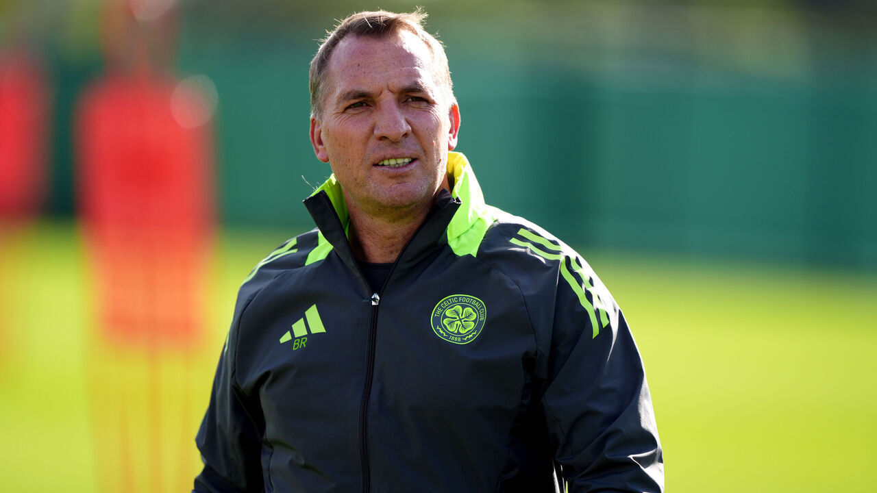 Celtic manager Brendan Rodgers during a training session at Lennoxtown Training Centre, Glasgow. Picture date: Tuesday September 17, 2024.