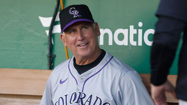 OAKLAND, CALIFORNIA - MAY 21: Manager Bud Black #10 of the Colorado Rockies looks on before the game against the Oakland Athletics at Oakland Coliseum on May 21, 2024 in Oakland, California.